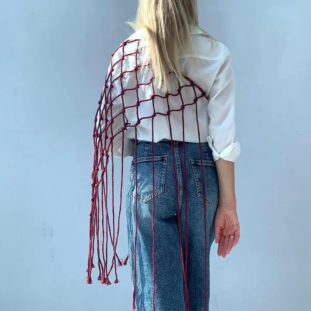 Bohemian Macrame Waist Belt | Fringe Tassel Body Chain Wrap Macrame Waist Belt QXL