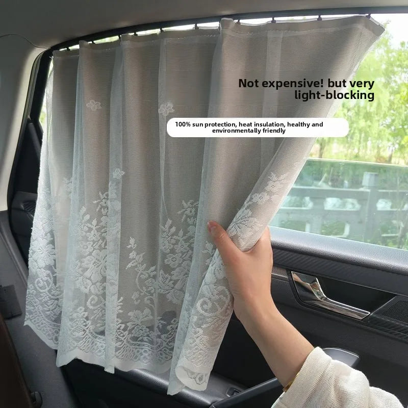 Car Privacy Curtains | Rear Seat Divider & Sun Shade Cover Car Window Curtain QXL