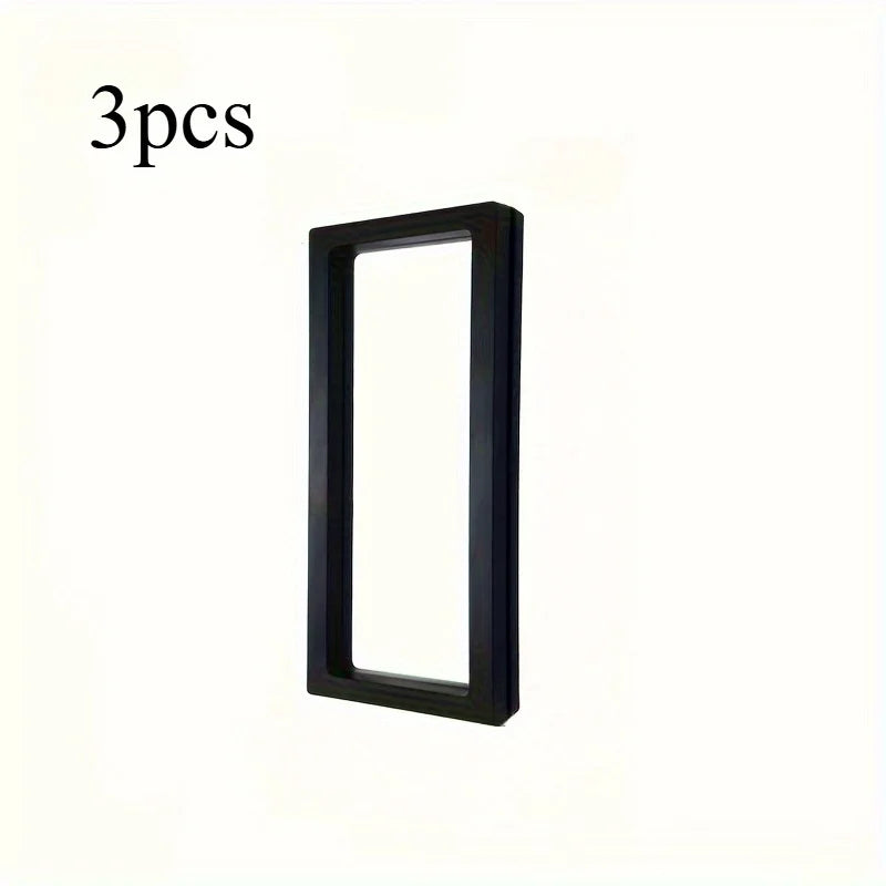 Transparent Flower Shadow Box Frame & Black Display Stand Flower Shadow Box QXL 3pcs