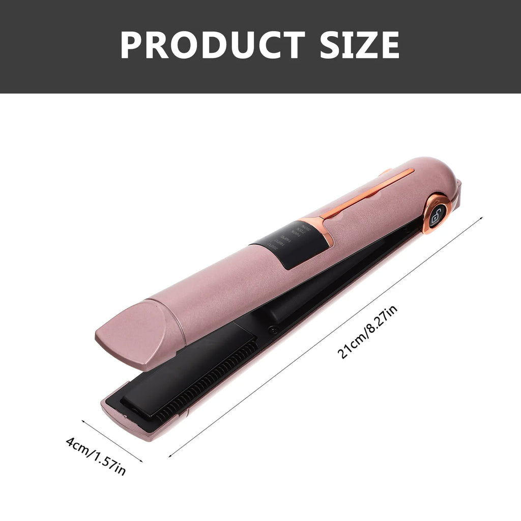 3-in-1 Cordless Hair Straightener & Curler | USB Rechargeable Cordless Hair Straightener QXL Golden