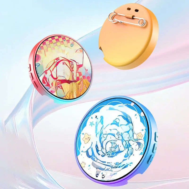 Smart Anime E-Badge | HD Screen Bluetooth 5.4 USB-C Pin Smart Display Badge QXL