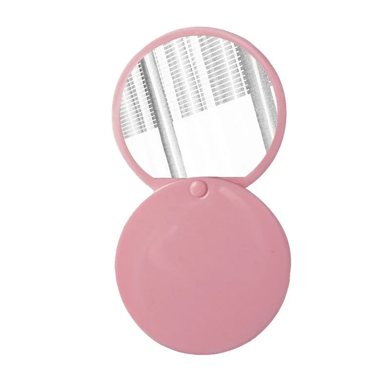 Mini Portable Pocket Makeup Mirror | Sliding Cover Pocket Makeup Mirror QXL Pink