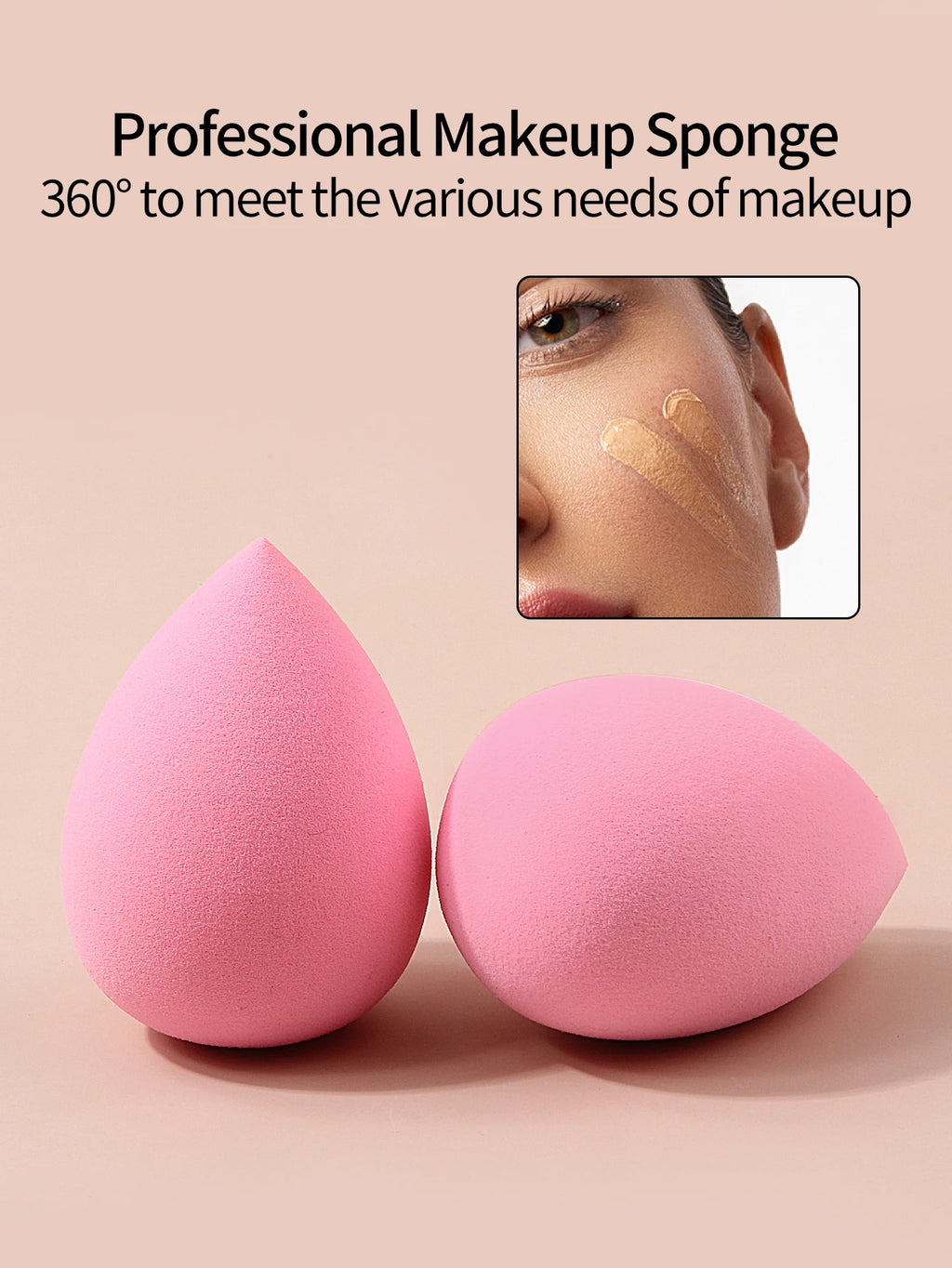 KOSSHOW 7-Piece Makeup Brush & Beauty Sponge Set Makeup Brush Set QXL