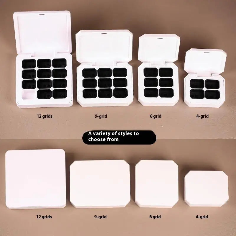 Magnetic Nail Polish Storage Box | 4/6/9/12 Grids Organizer Nail Polish Organizer QXL