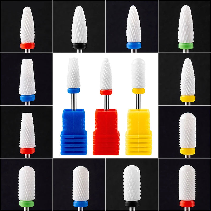 Ceramic Tungsten Nail Drill Bit | Manicure Milling Cutter Nail Drill Bit QXL