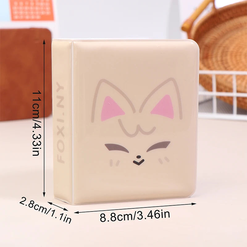 Cute Animal 3-Inch Kpop Card Binder Mini Photo Album – 36 Cards Mini Card Binder Album QXL