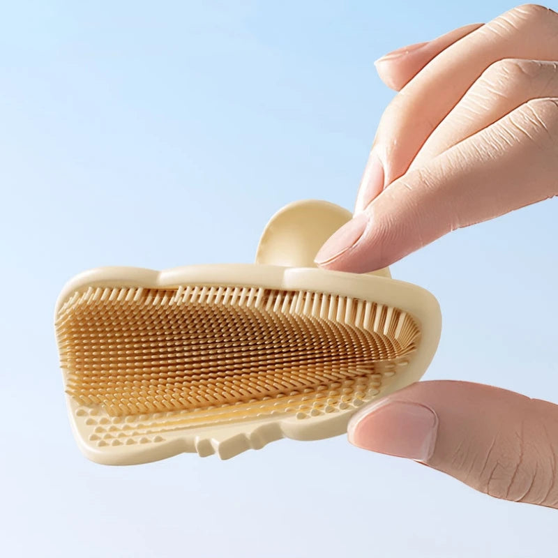 Baby Silicone Hair Wash Brush | Scalp Massage Shampoo Comb Baby Scalp Brush QXL