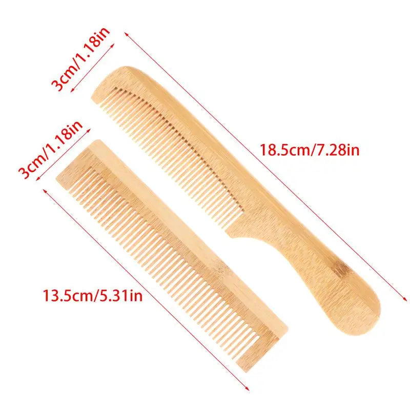 Bamboo Massage Comb | Anti-Static Detangling Hair Brush Bamboo Hair Comb QXL