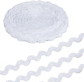 26 Yards White Wave Ric Rac Fringe Trim Ribbon | Sew-On Craft Trim Ribbon QXL AECH04-14872