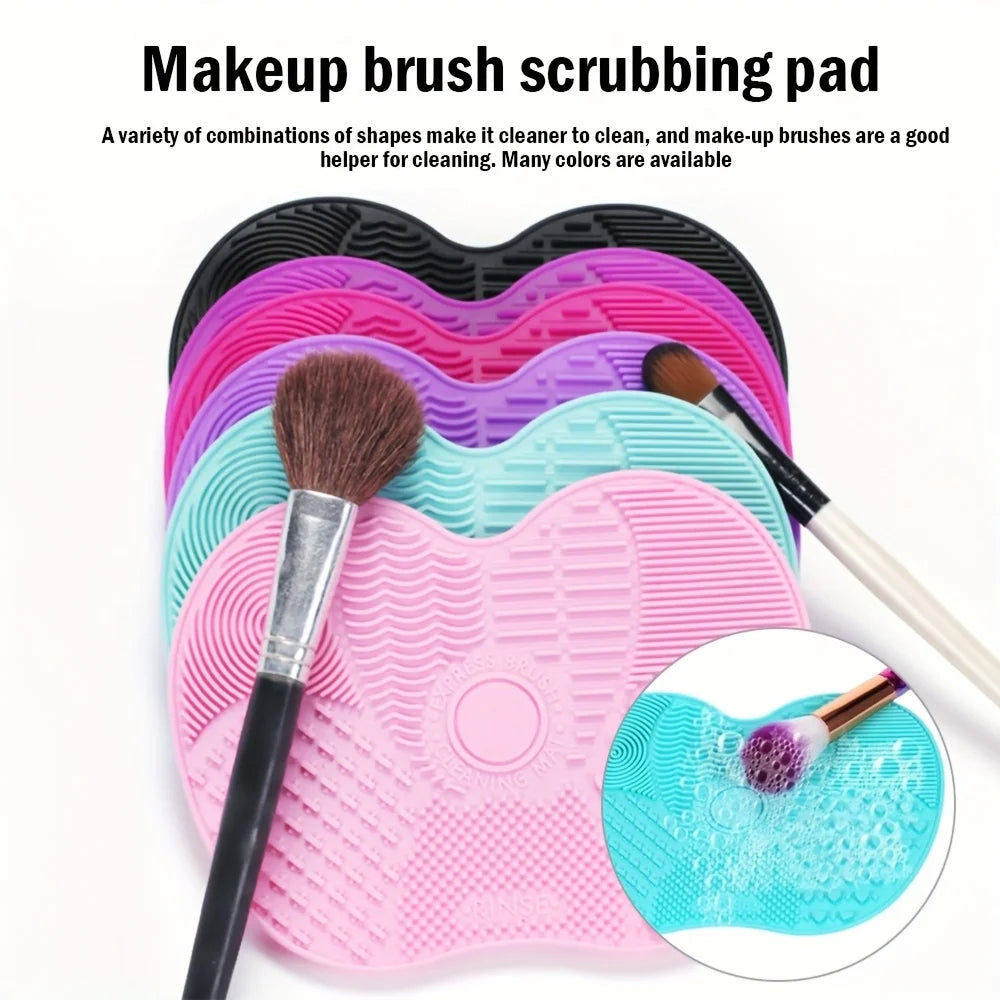 Silicone Apple Makeup Brush Cleaner Pad with Suction Cup Brush Cleaner Pad QXL
