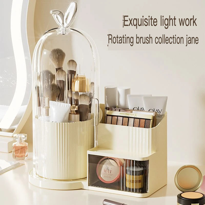 Rotating Dustproof Acrylic Makeup Organizer | Cosmetic Storage Makeup Organizer QXL