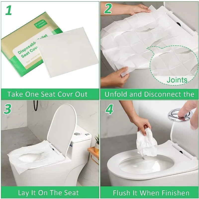 Disposable Toilet Seat Covers | Travel & Camping 10–100 pcs Disposable Seat Cover QXL