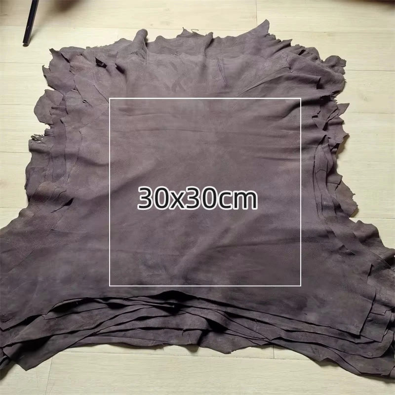 Ultra-Thin Sheepskin Leather Fabric 0.5–0.8mm Brown DIY Sheepskin Leather Fabric QXL