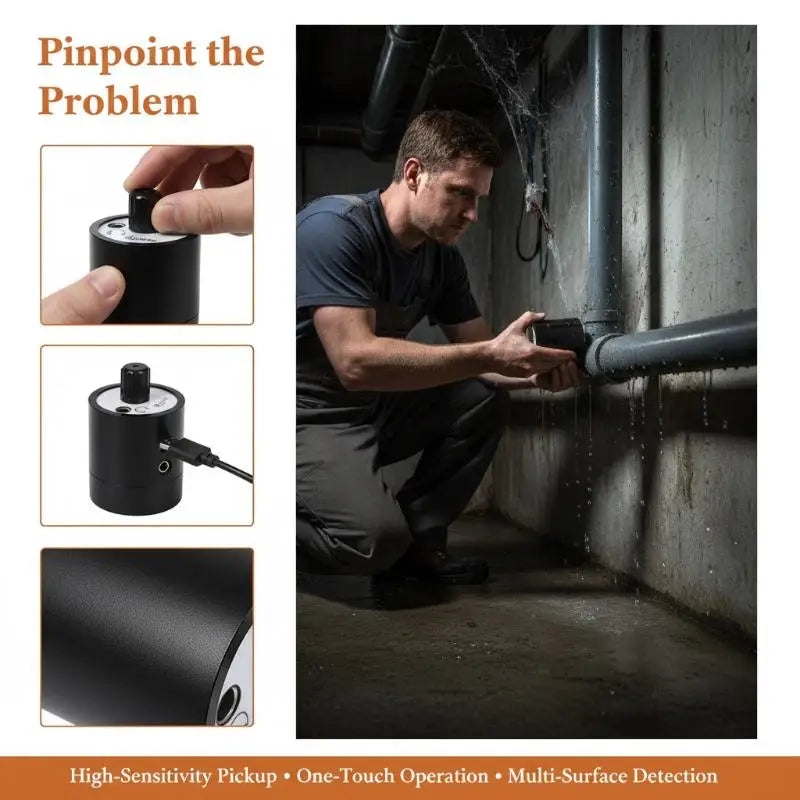 High-Sensitivity Pipe Water Leak Detector | Sound Detection Pipe Leak Detector QXL Default Title