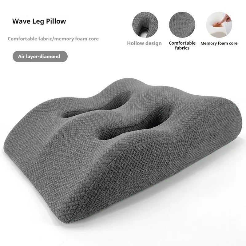 Memory Foam Leg & Foot Elevation Pillow | Ergonomic Support Leg Elevation Pillow QXL DARK GRAY 54x43x15cm