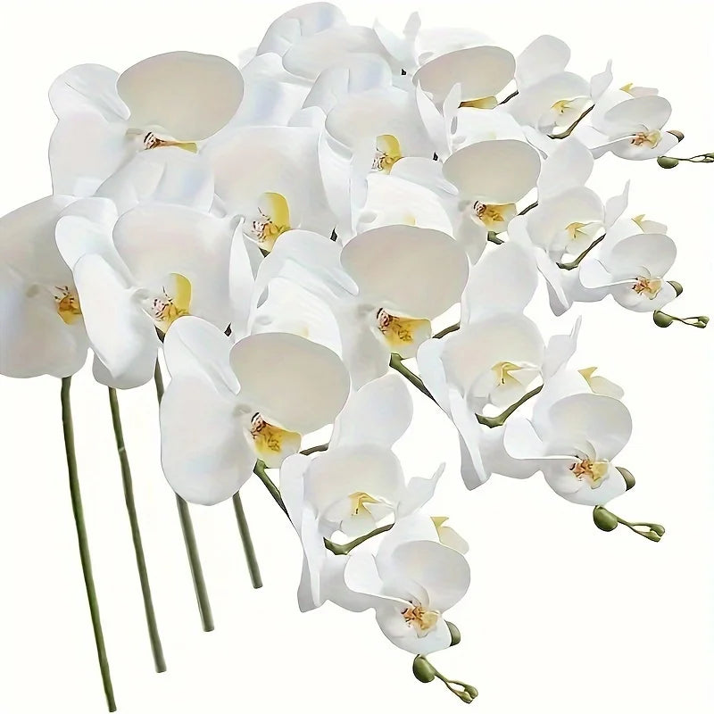2-Pack Lifelike Butterfly Orchid Artificial Flowers | Home Decor Artificial Flowers QXL