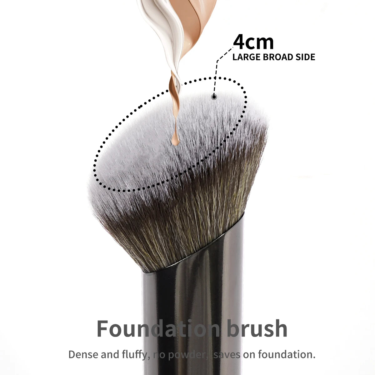 MAANGE Angled Foundation & Concealer Brush – Soft Synthetic Foundation Makeup Brush QXL