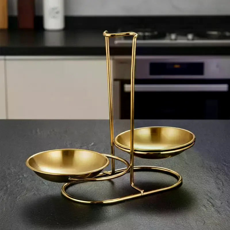 Stainless Steel Ladle & Spoon Rest Stand | Kitchen Utensil Rack Utensil Rack Stand QXL