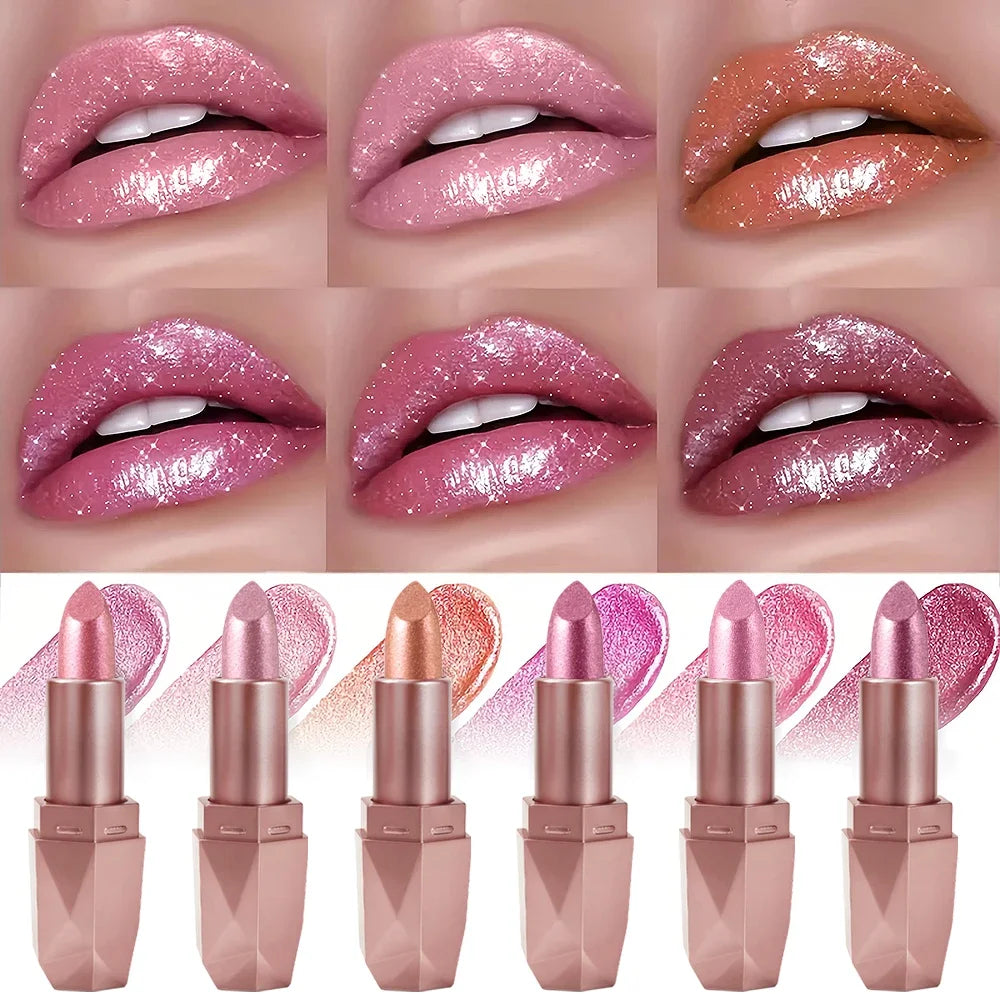 SAM SUGAR Diamond Glitter Lipstick | Metallic Waterproof Glitter Lipstick QXL