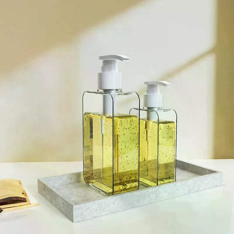 Refillable Square Soap & Lotion Pump Dispenser 200/300ml Soap Pump Dispenser QXL