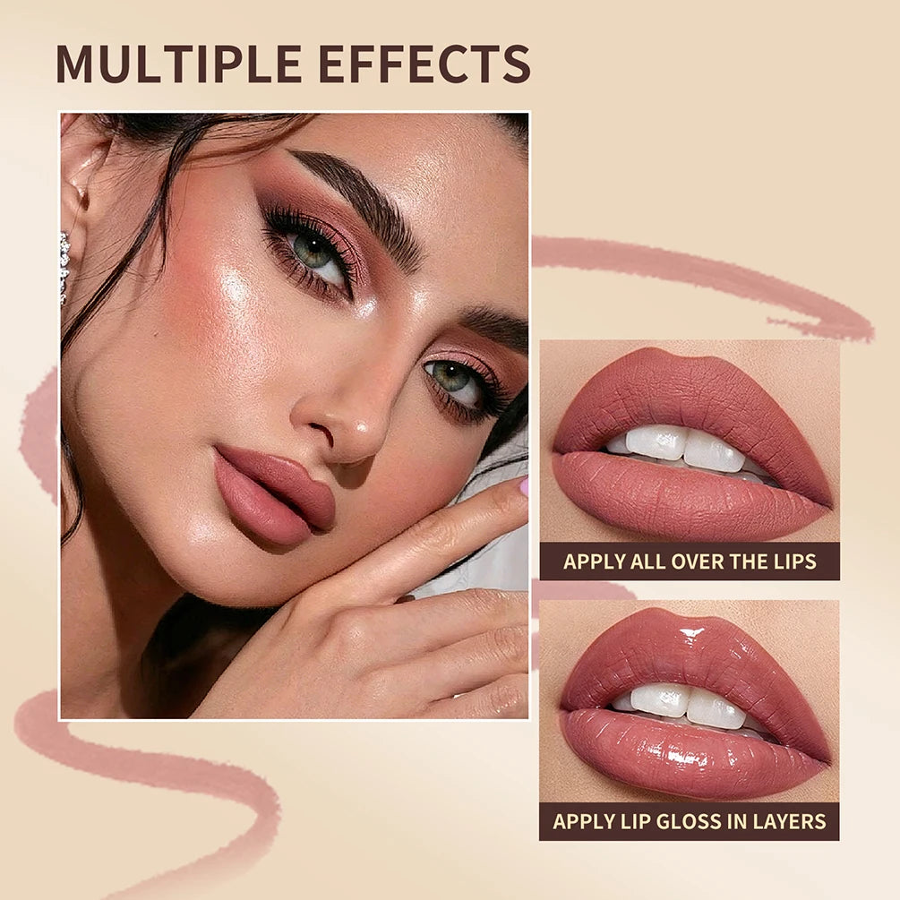 ART VALUE Matte Lip Liner Pencil | 12 Nude & Brown Shades Lip Liner Pencil QXL