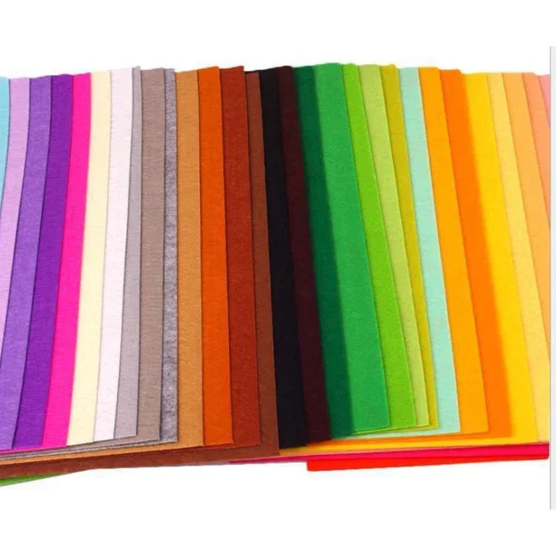 40-Piece Colored Felt Fabric Squares 10×10cm | DIY Craft Kit Felt Craft Fabric QXL