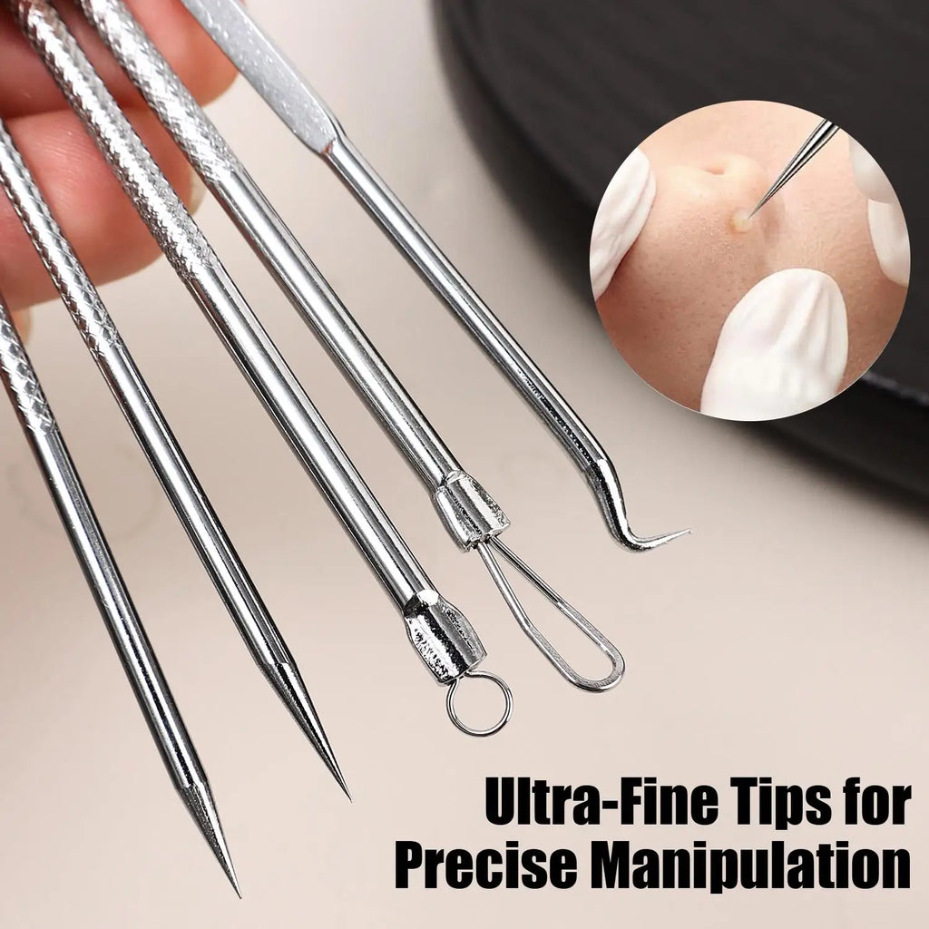 Stainless Steel Blackhead Comedone Extractor Set 3/5/8 Piece Comedone Extractor Set QXL