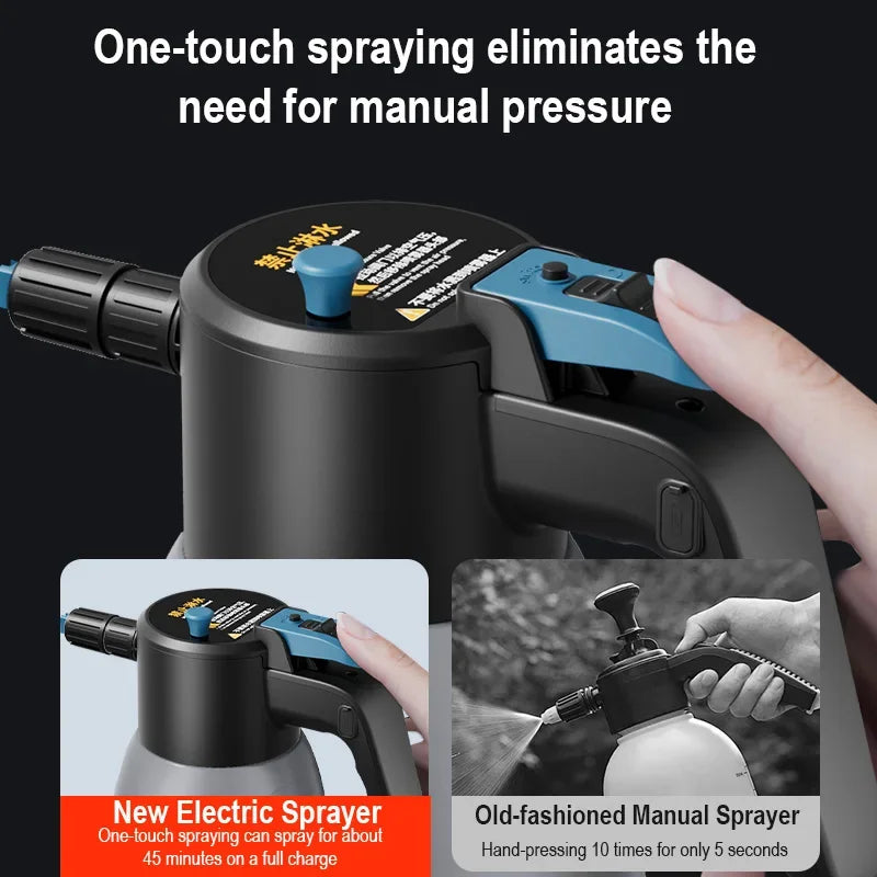 EAFC 1.7L Electric Snow Foam Cannon | Handheld Car Wash Sprayer Electric Foam Sprayer QXL