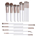 18-Piece Pearlescent White Makeup Brush Set | Soft Nylon Bristles Makeup Brush Set QXL 18 brushes