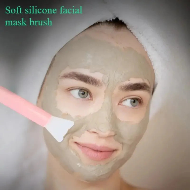 Silicone Face Mask Brush | Oval Flat Applicator Tool Silicone Mask Brush QXL