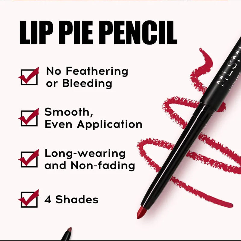 Waterproof Velvet Matte Lip Liner & Lipstick Set | 4-Piece Lip Liner Set QXL