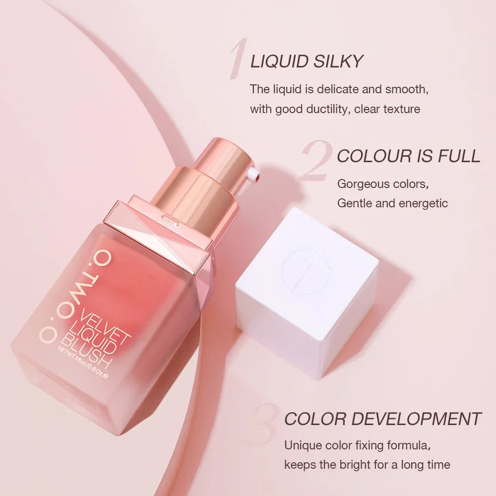 O.TWO.O Liquid Blush 4 Shades | High Pigment Long-Lasting Liquid Blush QXL