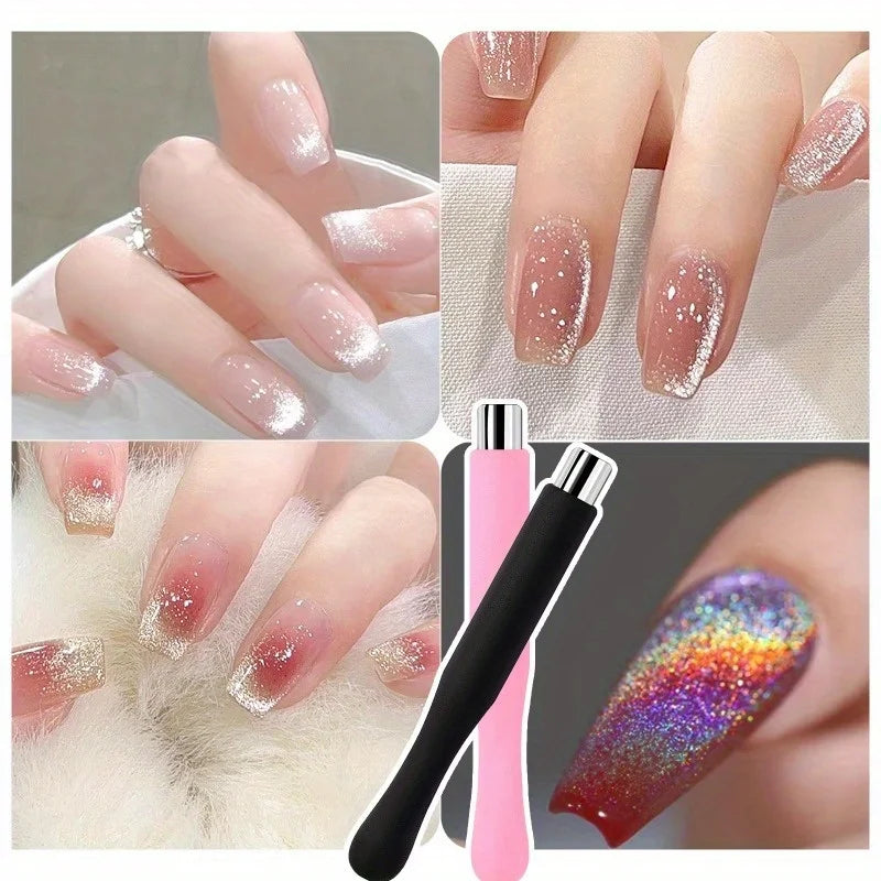 2-Pack 3D Magnetic Cat Eye Nail Art Sticks | UV Gel Tool Nail Art Magnet QXL