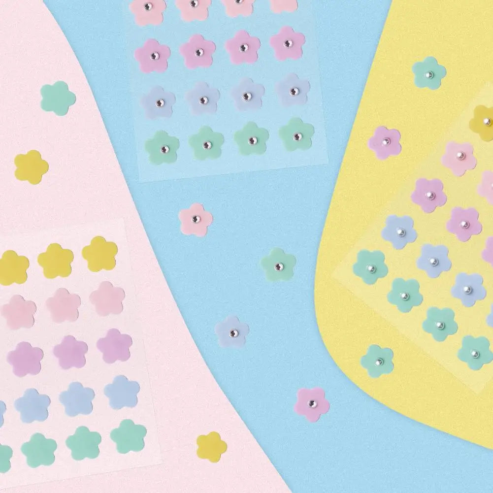 Flower-Shaped Hydrogel Blemish Patches | Pearl & Diamond Design Hydrogel Blemish Patch QXL