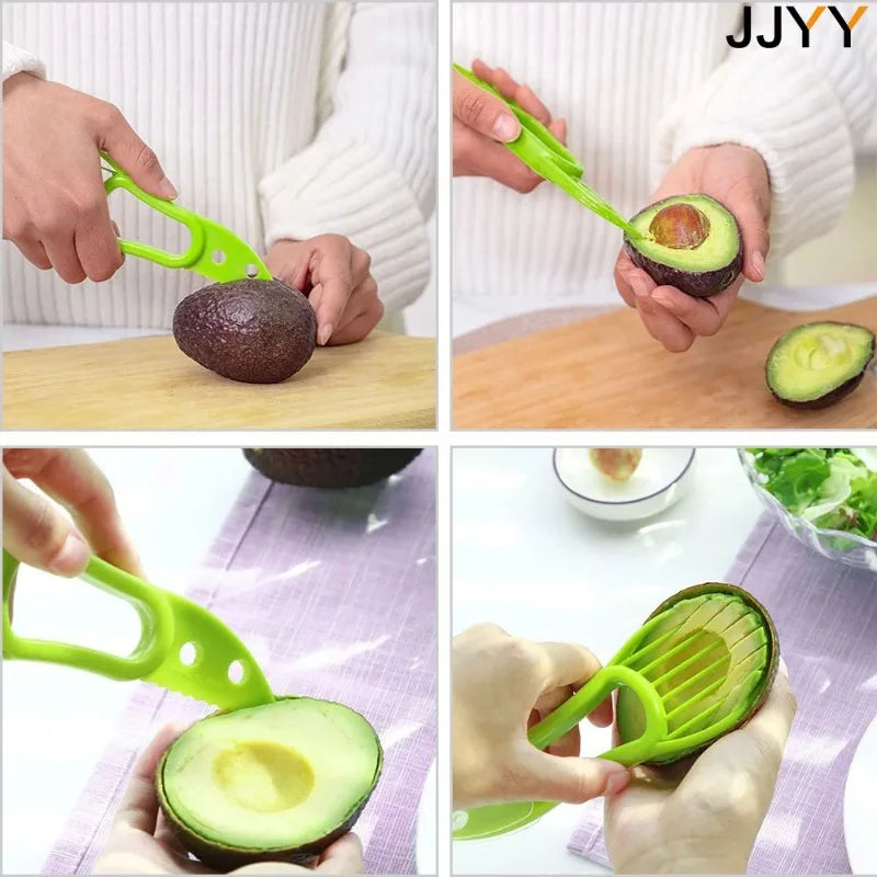 3-in-1 Fruit Carving Scooping & Segmenting Tool | Avocado Fruit Prep Tool QXL