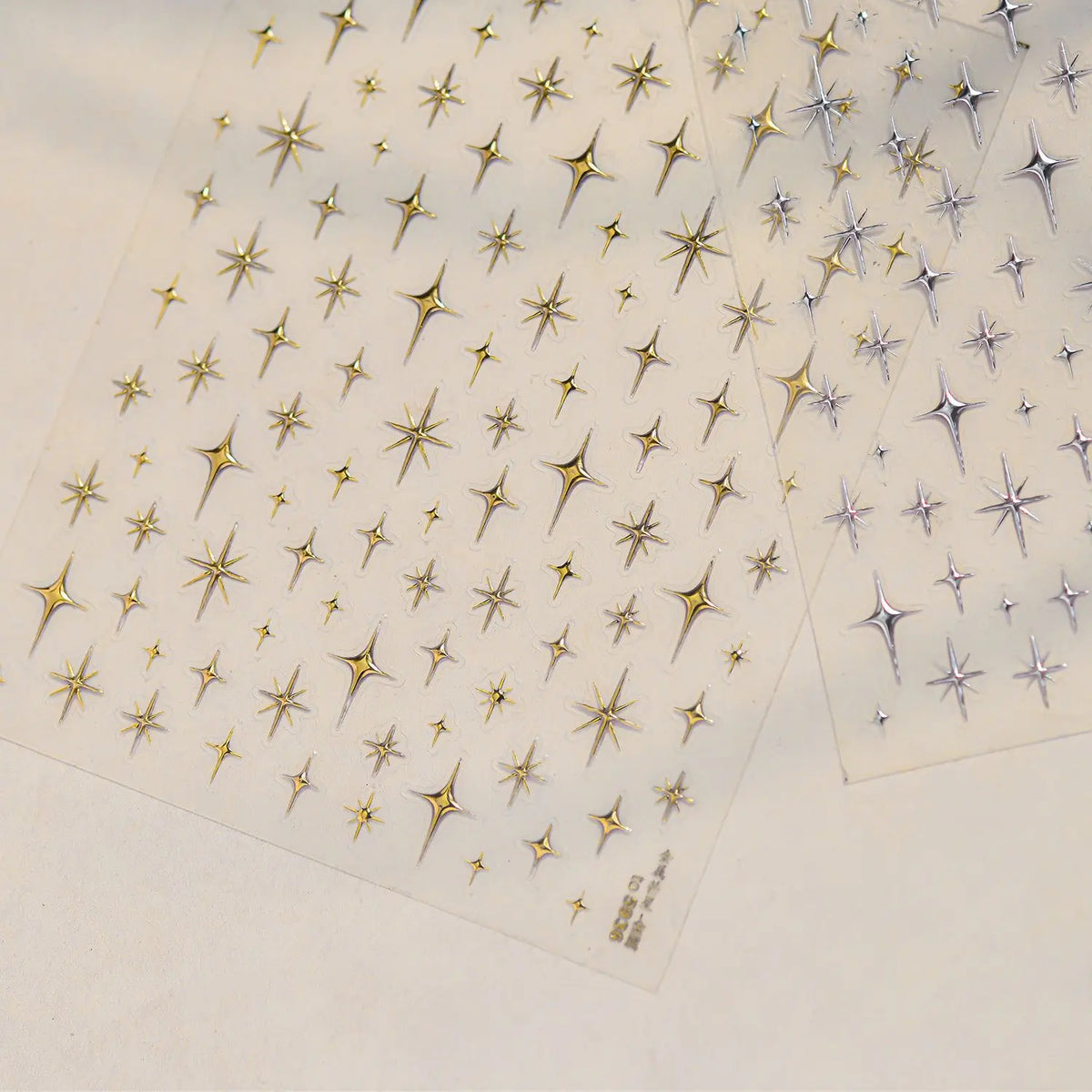 5D Embossed Star Nail Stickers | Sparkly Self-Adhesive Decals Nail Art Stickers QXL