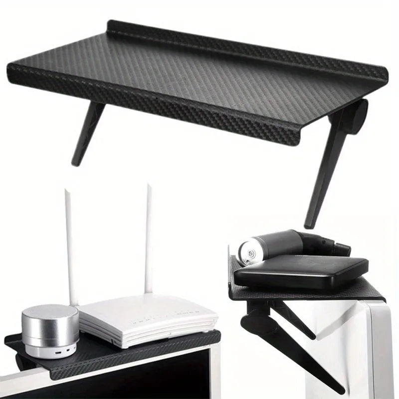 Adjustable Monitor & TV Top Shelf | Desk Organizer Rack Monitor Top Shelf QXL
