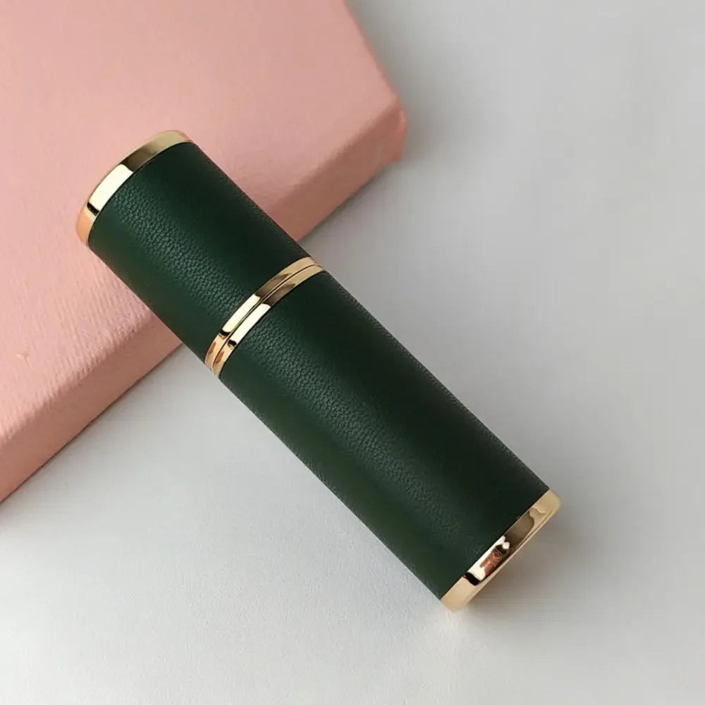 6ml Leather Refillable Perfume Atomizer | Mini Travel Spray Bottle Perfume Atomizer QXL green