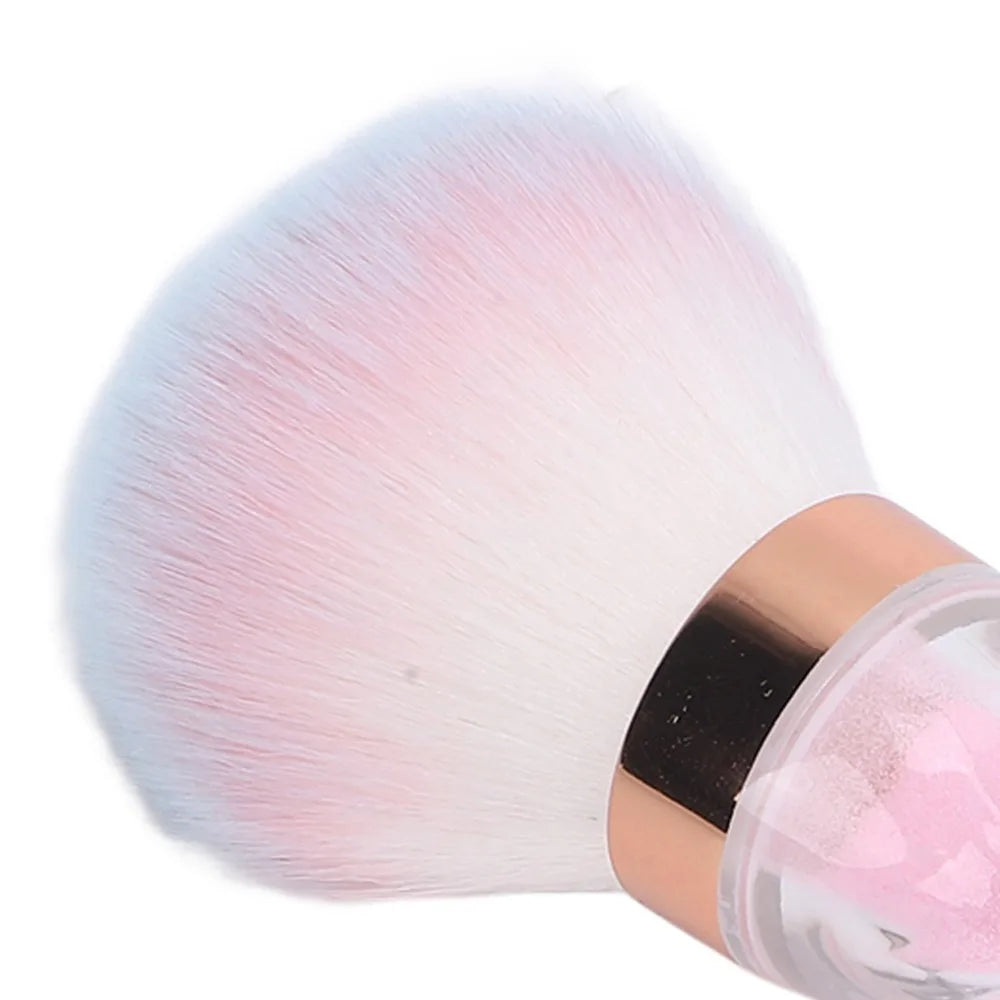 Hourglass Nail Dust Brush | Fluffy Nylon Manicure Cleaner Nail Dust Brush QXL