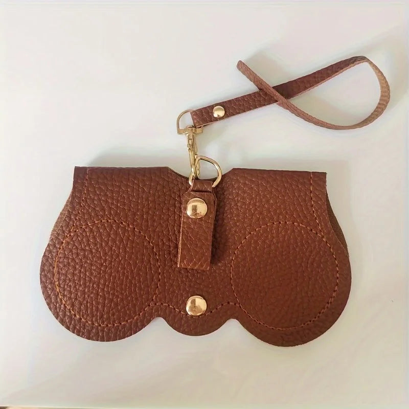 PU Leather Glasses Pouch | Retro Sunglasses Clip Case Eyewear Storage Case QXL