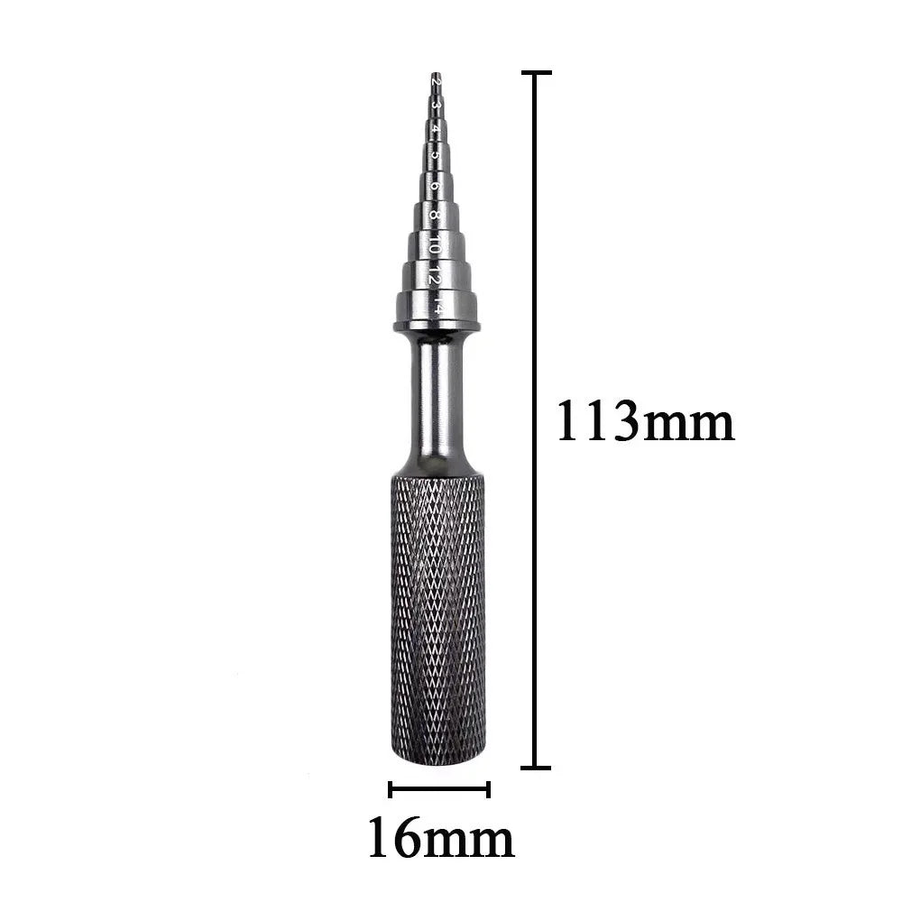 9-in-1 RC Bearing Removal Tool | 2–14mm Aluminum Alloy Bearing Removal Tool QXL GRAY