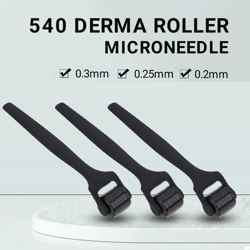 540 Titanium Microneedle Derma Roller – Skin & Scalp Care Microneedle Derma Roller QXL