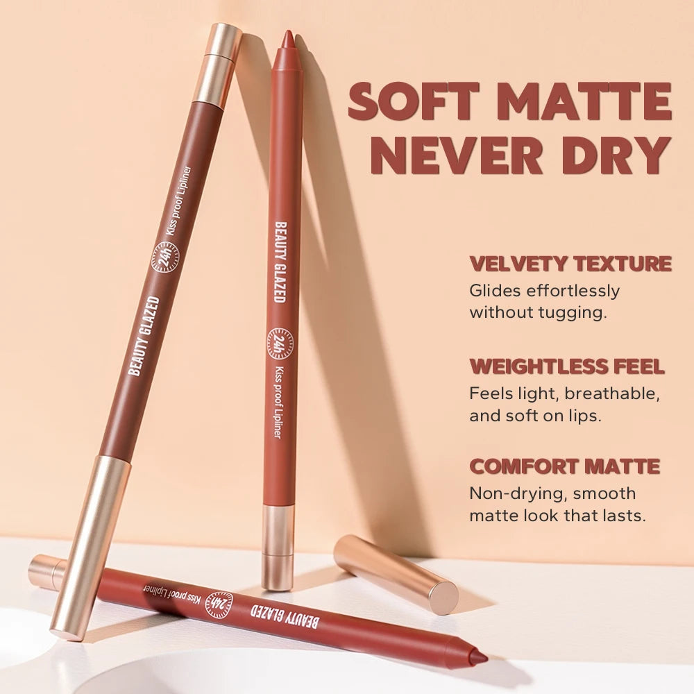 Beauty Glazed 8-Color Matte Velvet Lip Liner | Waterproof Matte Lip Liner QXL
