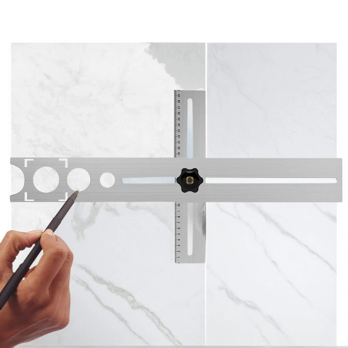 Adjustable Tile Hole Locator | Stainless Steel Drill Guide Tile Drill Guide QXL