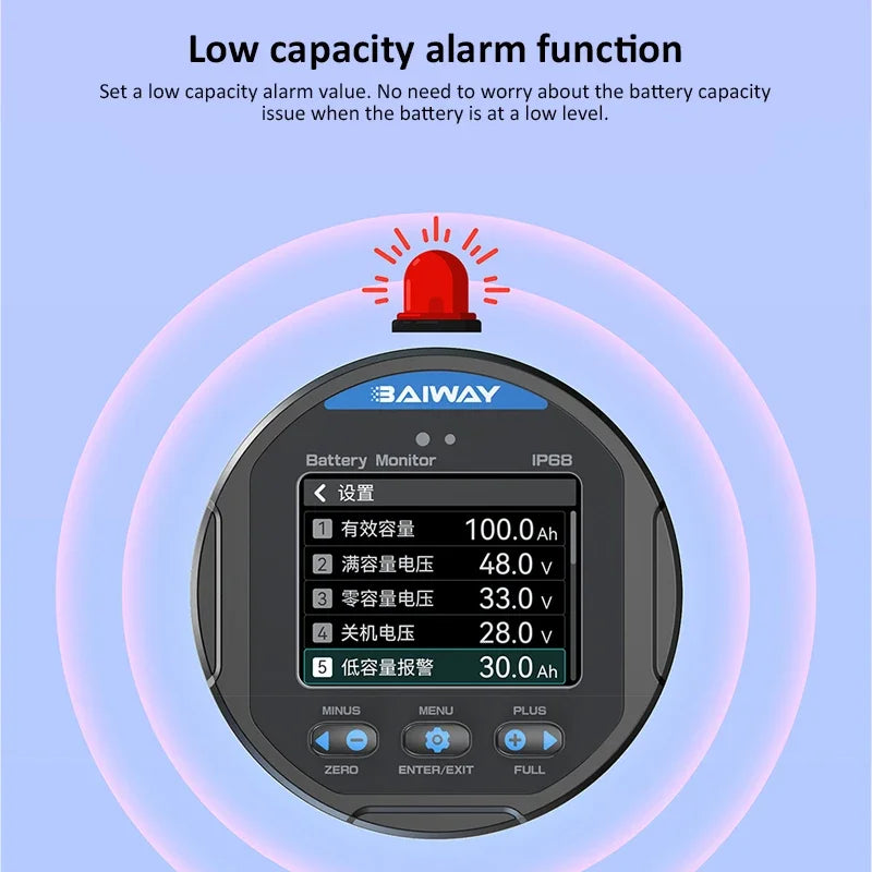 TR24 IP68 Waterproof Battery Capacity Tester | Coulomb Meter LCD Battery Capacity Tester QXL