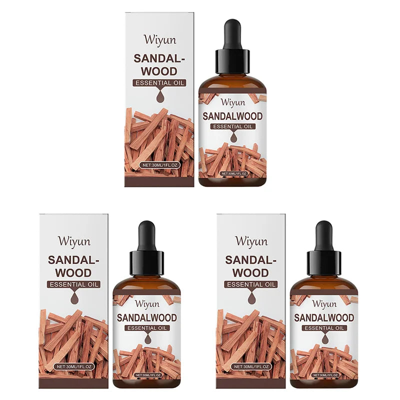 WIYUN Sandalwood Massage Essential Oil | 30/60/90ml Aromatherapy Aromatherapy Essential Oil QXL 3pcs 30ml