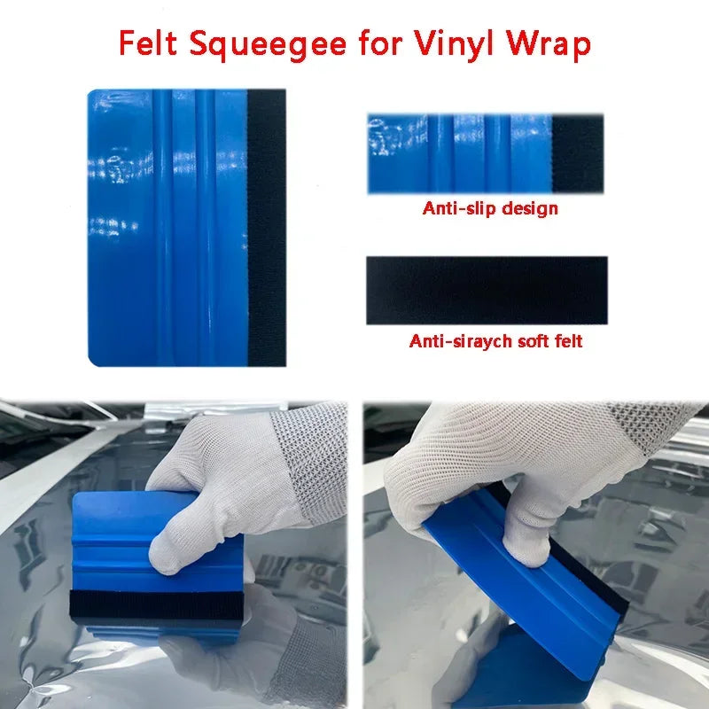 Vinyl Wrap Kit – Squeegee, Scraper & Cutting Tools Set Vinyl Wrap Tool Kit QXL