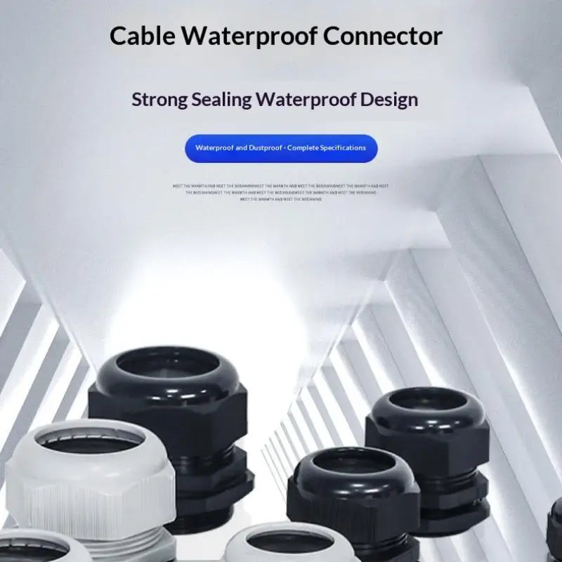 10-Pack Waterproof Cable Glands PG7 PG9 Nylon Connectors Cable Gland Set QXL