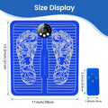 Electric Foot Massager Pad | EMS Muscle Relaxation Trainer Electric Foot Massager QXL A1-blue