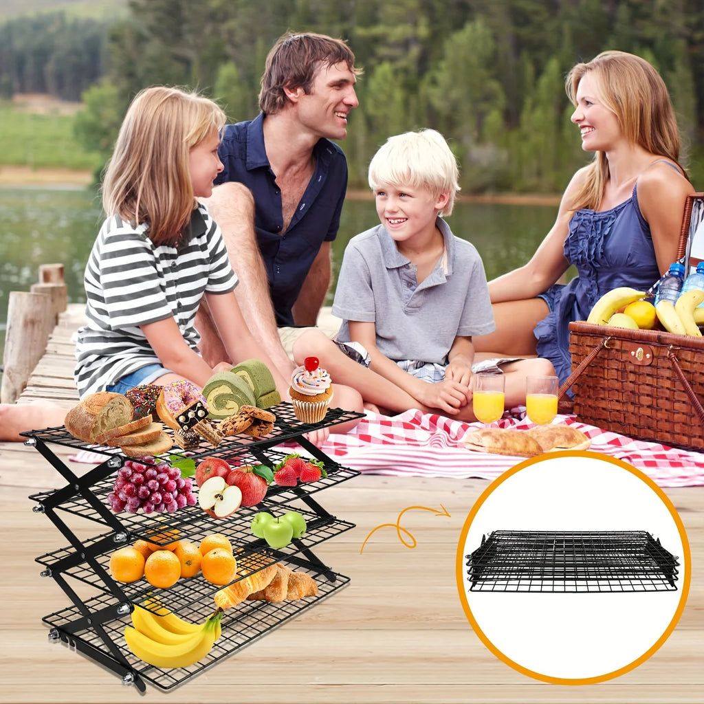 Foldable Stackable Metal Wire Baking Cooling Rack | Drying Baking Cooling Rack QXL